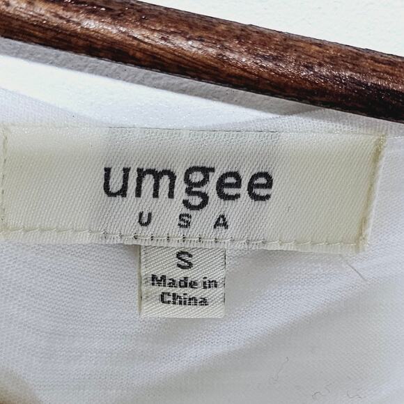 Umgee Tunic Top White Lace Neutral Wardrobe Staple Oversized Women's Size S - Picture 4 of 6